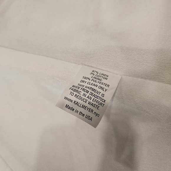 Women's KALLMEYER Beige Linen Blend Blazer Size 2 - Picture 6 of 9